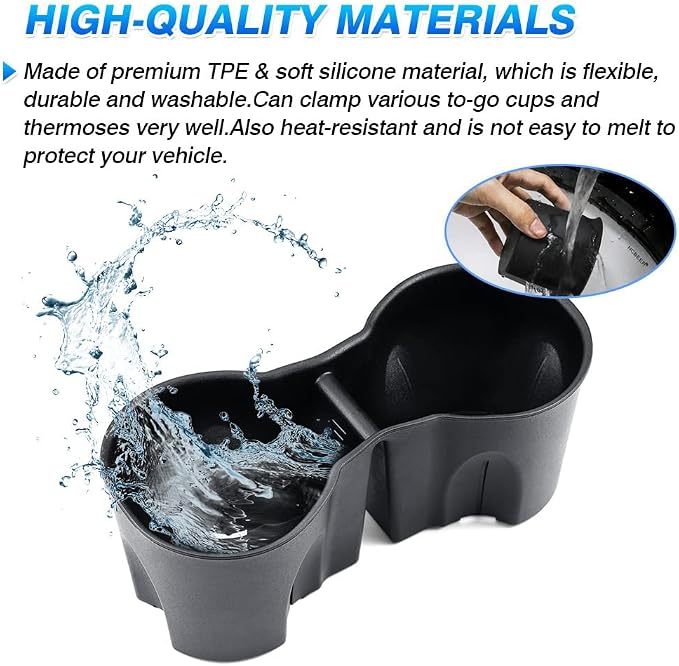Cup Holder Inserts for Chevy/Chevrolet Equinox 2018 2019 2020 2021 2022 2023 2024 Accessories Center Console Water Cup Holder