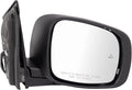 Passenger Side Power Heated Mirror Smooth Black Paint to Match Compatible with 2009-2016 Dodge Grand Caravan Chrysler Town & Country CH1321478