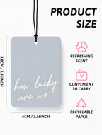 Boho Gray Western Car Air Freshener 4 Pcs, Preppy Cowgirl Cow Skull Cactus Ace Card Hanging Air Freshener for Cars Closet Drawer Books, Cute Western Car Accessories Mirror Decor for Women