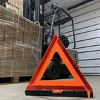 Roadside Emergency Reflective Warning Triangles with Carrying Case, DOT Approved, Weighted Base, 3 Pack, F3TK