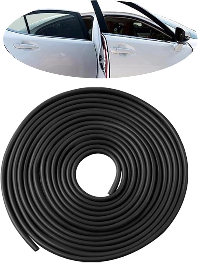 16.3ft Black Car Door Edge Protectors, Door Edge Guard, U-Shaped Rubber Edge Trim Car Door Protector,Suitable for Most Cars, Trucks, Suvs（Black 16.3ft