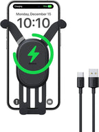 Wireless Car Charger, 15W Fast Charging Phone Mount for Car Vent, Car Phone Holder with Enlarged Charging Coil for iPhone 15 14 13 12 11 10 8 Pro Max Xs, Samsung Galaxy S&Note Series Google LG