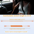 USB C to C Cable 6FT, 2Pack Coiled USB C Fast Charging Cable for CarPlay, iPhone USB-C Cable/Android Auto USB C Cord USB Type-C Cable for iPhone 17/16/15/Pro Max/Samsung Galaxy S26 S25 and More-Orange
