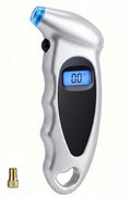 Digital Tire Pressure Gauge 150 PSI, Accurate in 0.1 Increments,1 Pack Tire Pressure Gauge with Backlight LCD, 4 Units (PSI/Bar/Kgf/cm²/KPA) Applicable to Car Truck Bicycle, Silver