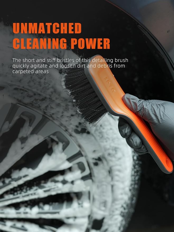 Tire Brush, Carpet Cleaning Brush, 2Pcs Wheel Brush, Carpet Cleaning Brush,Stiff Synthetic Bristles, Ergonomic Design Handle, Scrub Brush for Floor Mats,Car Wheel Hub Cleaning,Car Interior, Home