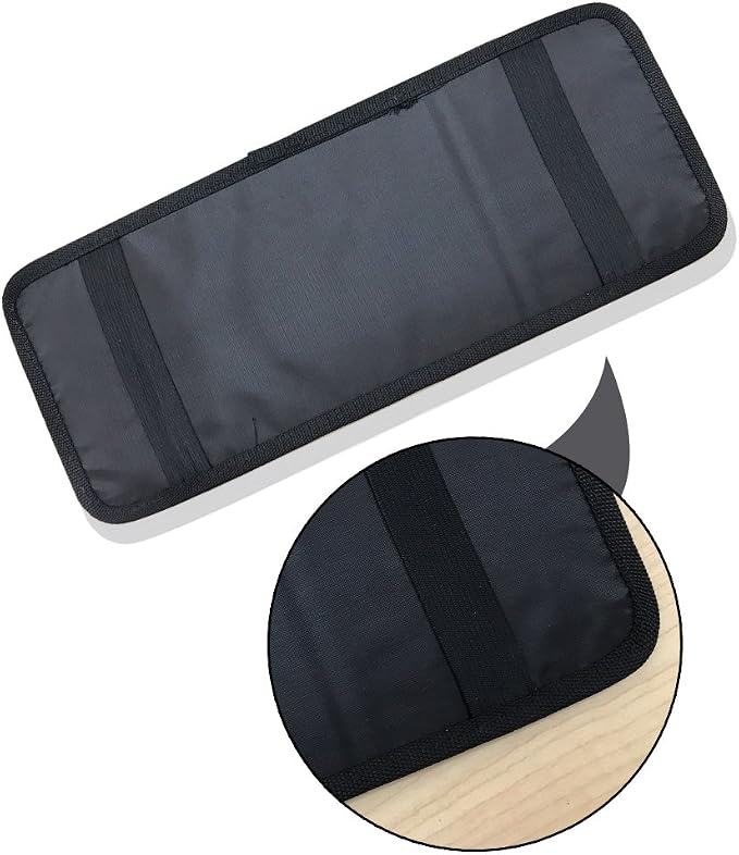 2 Packs Car Sun Visor Organizer, Car Visor Storage Anti-Slip Elastic Woven Board for Sunglass Holder Parking Fuel Card Digital Accessories