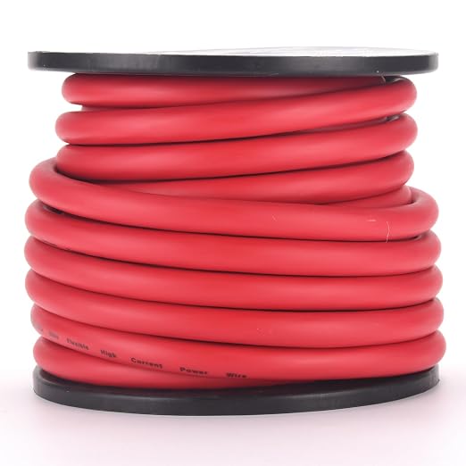 Orion Cobalt PW050R 0 Gauge Wire (50ft) Copper Clad Aluminum CCA 0 AWG - 100% American Wire Gauge, High Powered Car Audio/Amplifier Power & Ground Cable, Battery Cable, RV Trailer Wiring