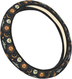 Sun and Moon Steering Wheel Covers Anti-Slip Elasticity Car Accessories Steering Wheel Protector Universal 15 Inch for Cars SUV Vehicle Truck