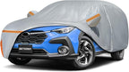 Car Cover for 2014-2026 Subaru Crosstrek, Waterproof Custom-fit All Weather Sun Rain UV Dust Snow Protection Windproof Outdoor Crosstrek Full Car Cover with Door Zipper and Cotton Lining-Gray