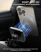 for Magsafe CD Phone Holder for Car [20 N55 Ultra Strong Magnets] Magnetic CD Player Phone Mount, Stable CD Slot Phone Mount for iPhone 17 16 15 14 13 12 Mini Pro Pro Max Plus & Magsafe Case