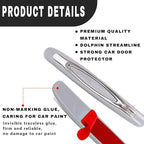 4PCS Car Door Edge Guards, Anti-Scratch Car Door Protector Trim Strip with Self Adhesive, Universal Door Guards for Cars Trucks SUVs, Exterior Car Accessories (Gray)