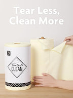 Microfiber Cleaning Cloth Roll- 75 Sheets, 12" x 12" (Beige) | Super Absorbent, Lint-free, Tear-away Microfiber Towel Roll, for All-Purpose Cleaning, Reusable Alternative to Paper Towels