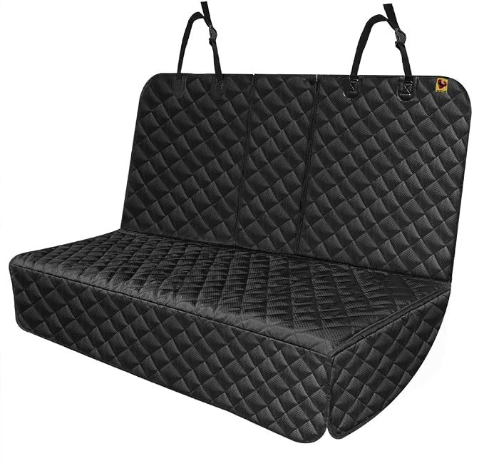 Dog Car Seat Cover for Back Seat, Upgraded Thickened Matte Fabric, Waterproof Car Seat Protector, Non-Slip Backseat Cover for Dogs in Car, Armrest Compatible, Fits Most Cars SUVs & Trucks