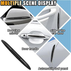 4PCS Car Door Edge Guards Car Side Door Protector, Rearview Anti-Collision Bumper Trim Guard Sticker, Auto Body Self Adhesive Anti-Scratch Strips for SUV Pickup Truck (Black)