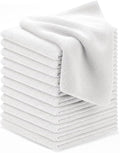 Microfiber Cleaning Cloths (Value Pack of 12) - Size 12 x 12 Inches, Highly Absorbent Cleaning Rags, Lint Free, Reusable and Washable, Microfiber Towels for Cars