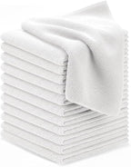 Microfiber Cleaning Cloths (Value Pack of 12) - Size 12 x 12 Inches, Highly Absorbent Cleaning Rags, Lint Free, Reusable and Washable, Microfiber Towels for Cars
