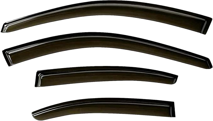 2015-2021 Tape-On Rain Guards for Subaru WRX Side Window Visor Deflectors, Durable Tinted Vent Shades 2016 2017 2018 2019 2020