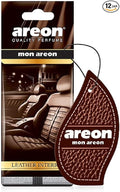 MON MA42 Hanging Best Car Air Freshener Leather Interior Scent, Paper Hanging Ornaments, Long Lasting Scent for Car or Home 12 Pack