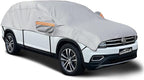Half Car Cover for SUV, Sunroof Cover for Snow with Cotton, Hail Protector Car Cover Waterproof All Weather for Snow, Sun, Rain, Dust, UV Protection Fit SUV M