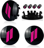 4pcs Wheel Center Cap 63mm/2.5 inches Slash Covers Hub Cap Compatible with Dodge Charger Challenger Durango Hornet Dart R/T SRT Magnum Nitro Journey Caliber Avenger and Ram (Pink)