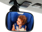 Clip On Car Baby Mirror, Adjustabe HD Glass Convex Wide Angle Interior Rearview Baby Rear Facing Mirror (Framed Rectangle, Small, 3.5" X 2.2")
