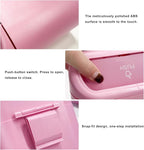 Car Trash Can with Lid, Leakproof Mini Auto Garbage Bin with Trash Bags, Multipurpose Dustbin Container Storage Organizer for Vehicle Home Office, Car Accessories (Pink)