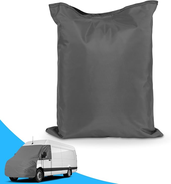 600D RV Windshield Engine Cover for Benz Sprinter 2019-2026 | Fits W906 Sprinter Vans, Mirror Cutouts, All Weather Blackout Privacy