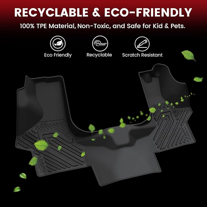 Floor Mats for Chevrolet Chevy Express/GMC Savana 1500/2500/3500 2003-2026, All Weather TPE Custom Fit Floor Mats for Cars, Front Row Floor Liners for Express Accessories, 1 PCS
