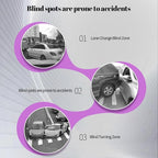 2PCS Blind Spot Mirrors, Convex Car Mirror, 2" Round HD Glass Convex Rear View Mirrors with Frame, 360 Degree Wide Angle Side Rear View Accessories for Most Sedans SUVs Trucks (White)