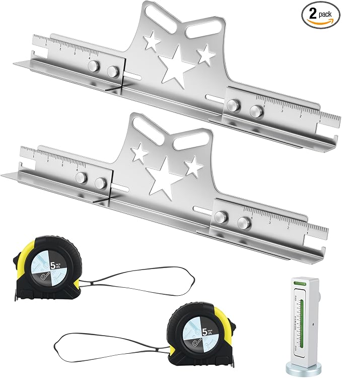 COOLWOLF Wheel Alignment Tool Plates,2-Pack,Toe Alignment Tool,3 in 1,Wheel Alignment Tool Kit for Toe Angle and Camber Angle,DIY,Alignment Tool Plates for Car,Truck,SUV,ATVs（Adjustable）