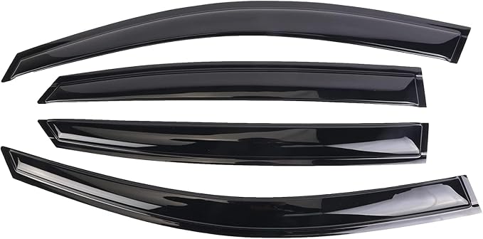 Tape-On Window Visors Deflectors Rain Guards 4 Piece Set ‎Compatible with 2013-2019 Ford Escape 94383