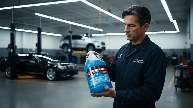 (6 Gallons) - Power Blast Windshield Washer Fluid, -20°F Protection, Blue, 1 Gallon Jug, Ready to Use (6 GALLONS, Blue Power Blast -20°F)