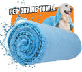 Furrocious Super Absorbent, Ultra Soft Microfiber Pet Towel for Drying & Grooming Dogs, Cats & More, Blue (25 inches x 36 inches) PCS1996 - Pet Blanket, Pet Bed Topper
