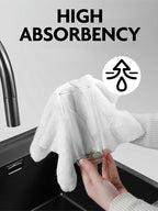 Microfiber Cleaning Cloth Roll -90 Pack, Tear Away Microfiber Towels, 12" x 12", Reusable, Washable, Scratch Free, Ultra Absorbent Dishcloth for All-Around Cleaning Supplies (White)