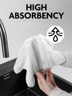 Microfiber Cleaning Cloth Roll- 75 Sheets, 12" x 12" (White) | Super Absorbent, Lint-free, Tear-away Microfiber Towel Roll, for All-Purpose Cleaning, Reusable Alternative to Paper Towels