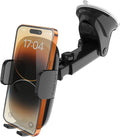 Car Phone Holder, [Ultra Strong Suction Cup] 360°Adjustable Phone Mount for Universal Car Windshield Compatible with iPhone 17 Pro Max and More Smartphones (24PCS)