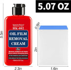 Auto Glass Cleaner & Oil Film Remover - Removes Water Spots, Rain Marks, Anti-Fog Spray for Windshield, Windows, Mirrors. Streak-Free Kit with Sponge, Restores Clarity on Tinted/Home Glass (5.2oz)