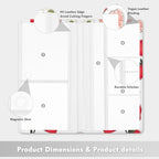 Car Registration and Insurance Holder, with Magnetic Closure for License, Cards and Documents, All Vehicle Needs and Car Accessories (Strawberry)