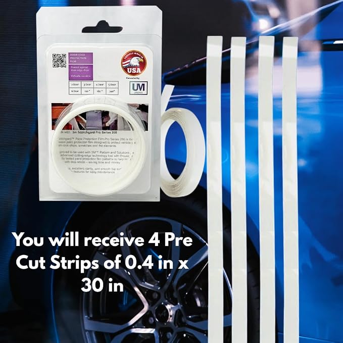 4 Door Edge Paint Protection Film PPF 8mil Precut Strips, Universal Fit Clear Tape Door Seal, Car Accessories Car Cover, Scotch Guard, Clear Tape, Door Protector, SUV