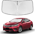 Car Sunshades for Toyota Corolla 2009-2013 Windshield Sun Shade | 4 Layers for Front Windows Shade Cover Custom Fit Corolla Sun Visor 250T Retractable Shade Blocks UV Rays Car Accessories