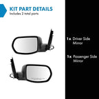 2 Piece Driver and Passenger Side Mirror Assembly Set Electric Adjustment Non-Heated No Memory Textured Compatible with 2012-2016 Honda CR-V HO1320270 HO1321270