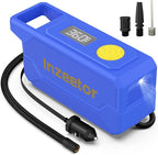 150 PSI Tire Inflator Portable Air Compressor, 12V DC Auto Shutoff Air Pump with Digital Pressure Gauge and Emergency LED Light for Car Tires, Bicycle & Balloons, Blue