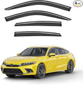 Extra-Thick Window Rain Guards Fit for Honda Civic Hatchback 2022-2026 Rain Guard HB LX Sport Touring EX-L Window Deflectors Side Window Visors Vent Shades Tape-on Vent Visors