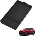 Center Console Bottom Organizer for Toyota RAV4 2026 Central Control Armrest Lower Storage Box Insert Tray Silicone Interior Auto Accessories Black