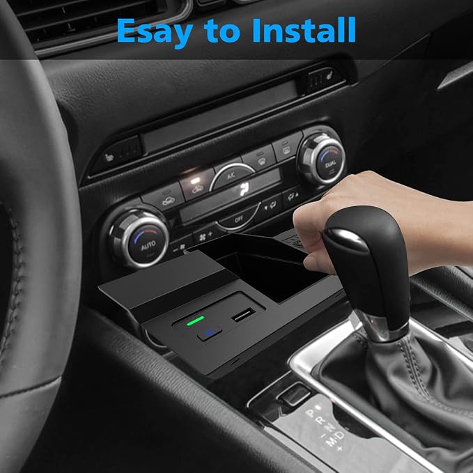 Wireless Car Charger for Mazda CX5 2017-2024 2025 2023 Accessories, Wireless Phone Charging Pad for CX-5 2018 2019 2020 2021 2022