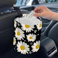Portable Reusable Waterproof Car Trash Bin, Multipurpose Vehicle Organizer, Road Trip Essentials (Daisy 2)