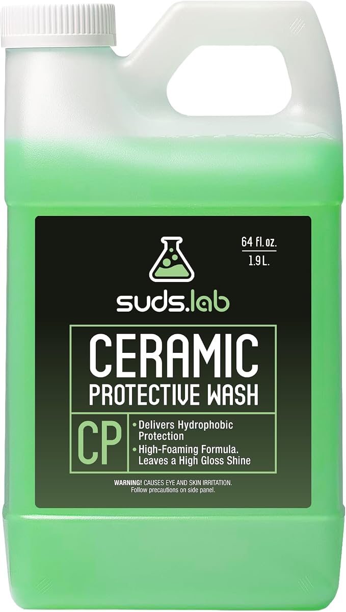 CP Ceramic Protective Wash, Hydrophobic Finish Car Wash Soap, Water Activated Easy To Use Water and Dirt Repelling Cleaner And Finish Treatment, High Gloss Spot Free Shine 64 oz.