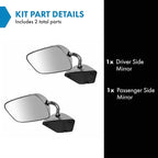 Driver and Passenger Side Mirror Assembly Set Manual Smooth Compatible with 75-95 Chevrolet G10 75-95 G20 75-96 G30 79-95 GMC G1500 79-95 G2500 79-96 G3500