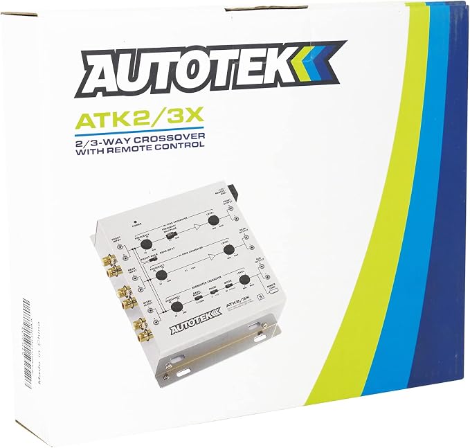 ATK2 3X Active Crossover Processor (Silver) – 8.5 Volts, 2-Way and 3-Way, Remote Bass Control Included, Built-In Crossovers, Level Adjust