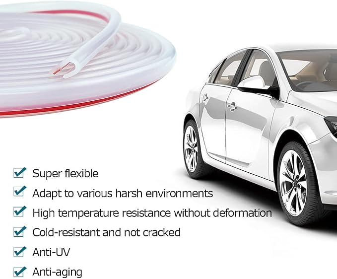 Clear Rubber Edge Trim, U Channel Rubber Seal Strip with Self-Adhesive Tape, Metal Edge Protector Fit for 0.15", 20Ft (236 in)